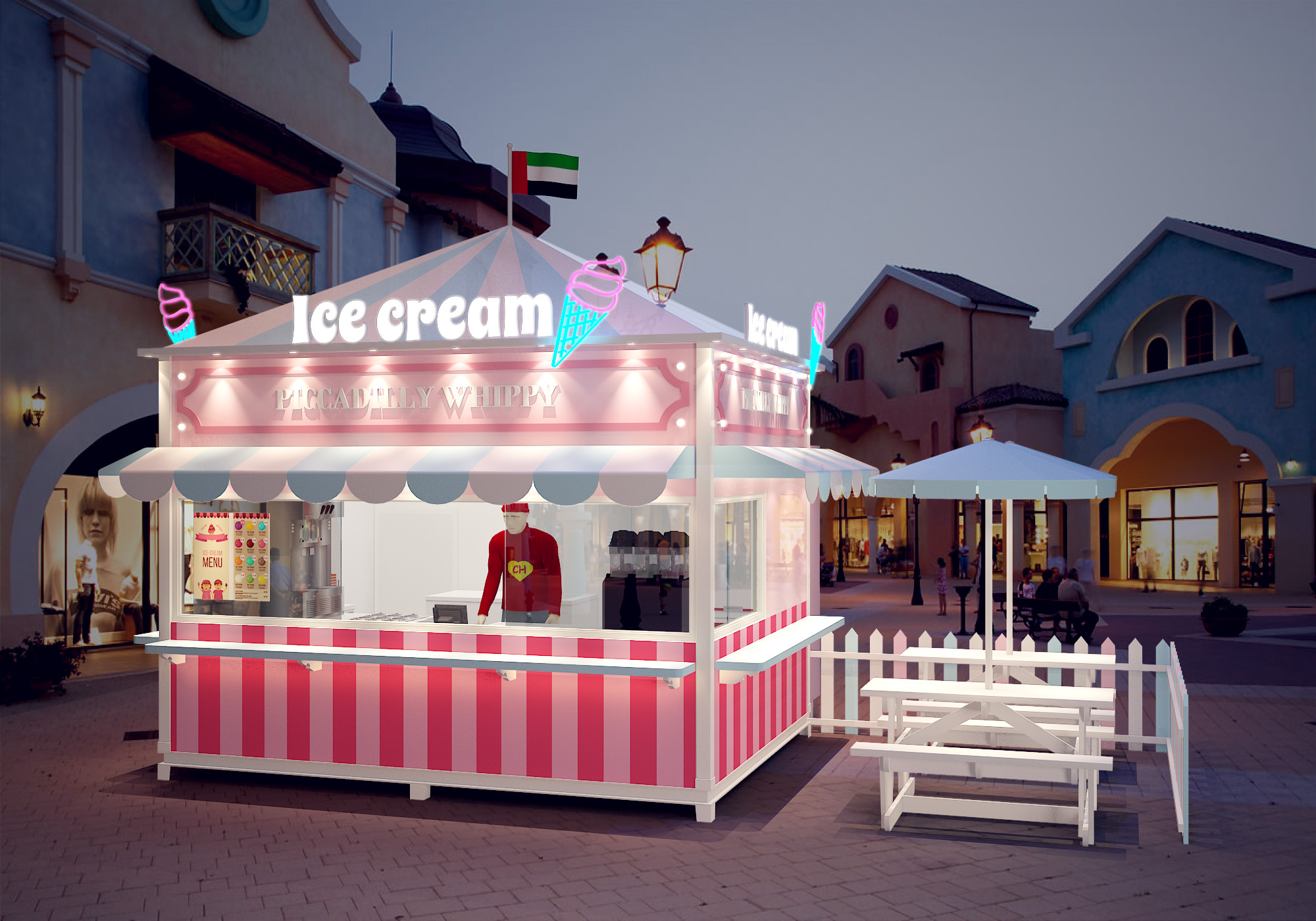 Ice Crem Kiosk Shop