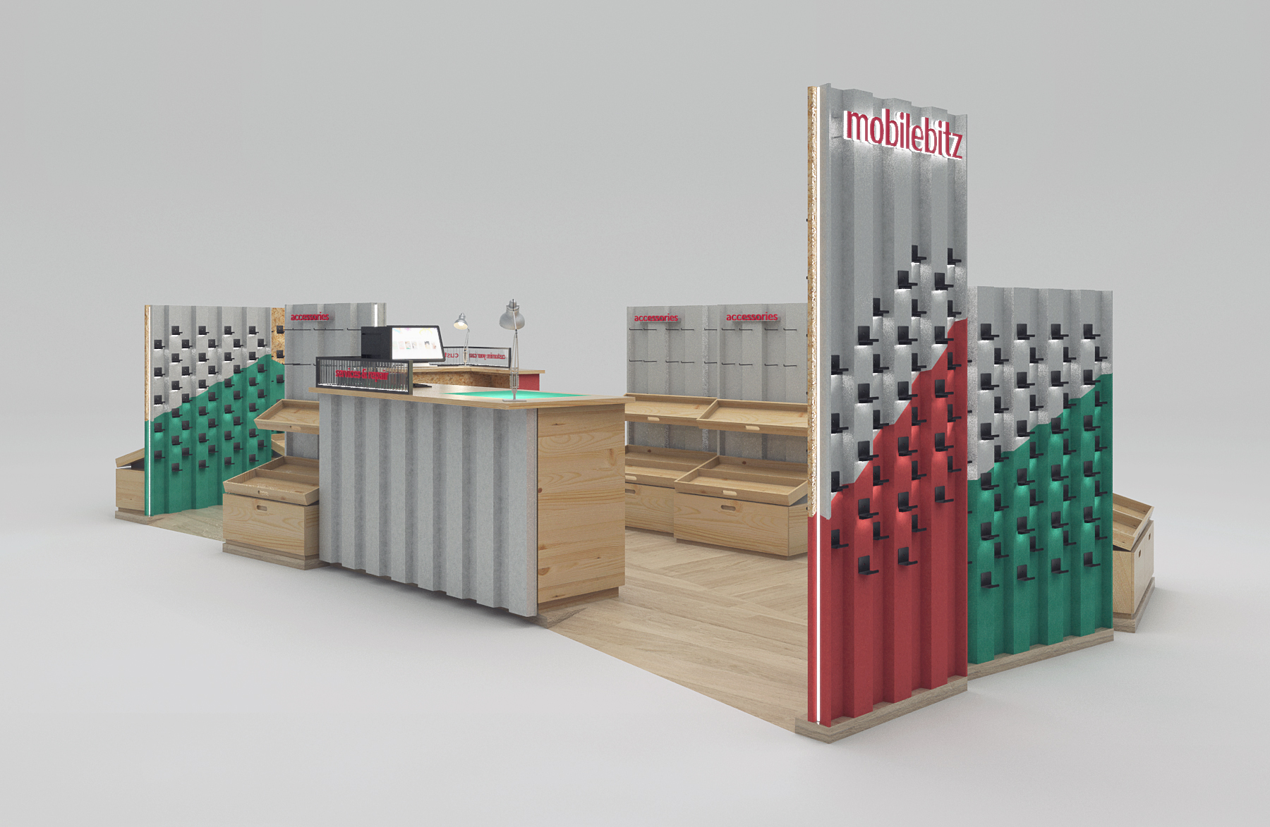 Mobile Kiosk Shop Design