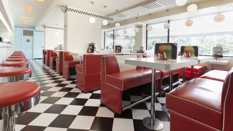 Red Vibrant American Diner Restaurant